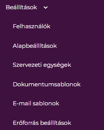 "Modulvezető Beállítások"