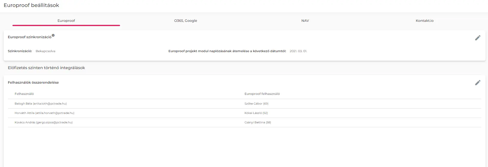"Europroof beállítás -URL"